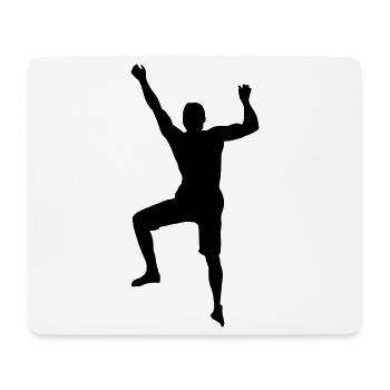 Climbing Power Man – Boulder Challenge - Mousepad (Querformat) - Weiß - Vorne