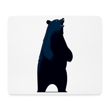 Black Bear - Mouse Pad (horizontal) - white - Front
