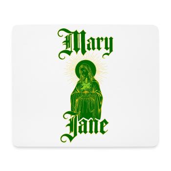 Vintage Mary Jane — 4:20 Gothic Cannabis Ritual - Mousepad (Querformat) - Weiß - Vorne