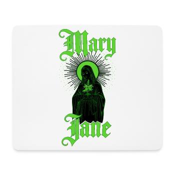 Mary Jane — Blackletter Stoner-Street-Rebellin - Mousepad (Querformat) - Weiß - Vorne