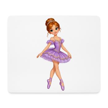 Lavendel Prinzessin Ballett Design - Mousepad (Querformat) - Weiß - Vorne