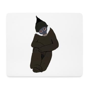Langur de françois - Tapis de souris (format paysage) - blanc - Devant