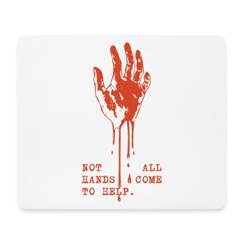 Rote Tropfende Hand Protest - Mousepad (Querformat) - Weiß - Vorne