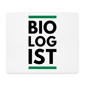Biologiste (deux lignes) - Tapis de souris (format paysage) - blanc - Devant