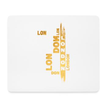 London England UK City Font Gold Skyline - Mouse Pad (horizontal) - white - Front