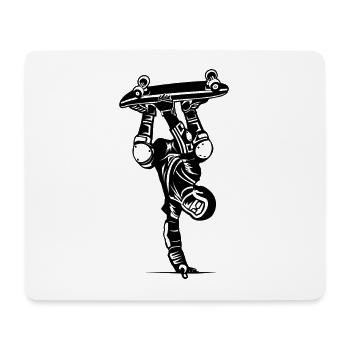 Skater / skateboarder 02_black - Mouse Pad (horizontal) - white - Front