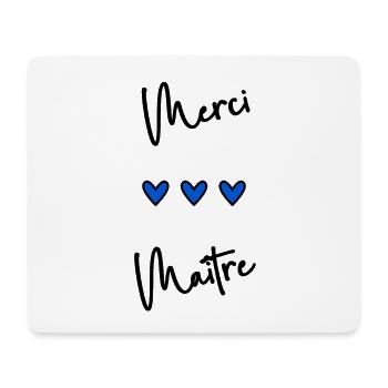 MERCI. MERCI MAÎTRE. CADEAU MAÎTRE. VACANCES. ÉTÉ. - Tapis de souris (format paysage) - blanc - Devant