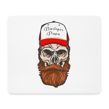 Papa barbu - Tapis de souris (format paysage) - blanc - Devant