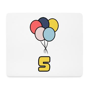 5. 5 JAHRE. 5-JÄHRIGES JUBILÄUM. GEBURTSTAG 5 JAHRE. 5 - Mousepad (Querformat) - Weiß - Vorne