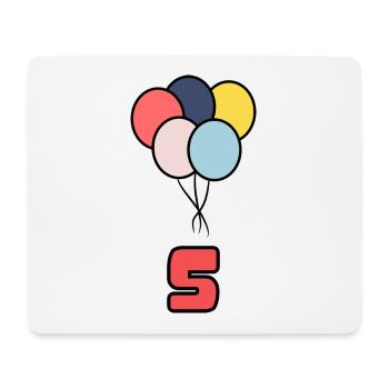 5. 5 JAHRE. 5-JÄHRIGES JUBILÄUM. GEBURTSTAG 5 JAHRE - Mousepad (Querformat) - Weiß - Vorne