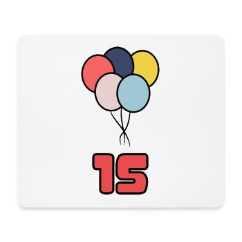 15. 15 JAHRE. 15-jähriges JUBILÄUM. GEBURTSTAG 15 JAHRE. - Mousepad (Querformat) - Weiß - Vorne
