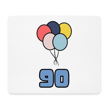 90. 90 JAHRE. 90-JÄHRIGES JUBILÄUM. GEBURTSTAG 90 JAHRE. - Mousepad (Querformat) - Weiß - Vorne