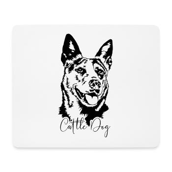CATTLE DOG Hunde Portrait Hund Wilsigns - Mouse Pad (horizontal) - white - Front