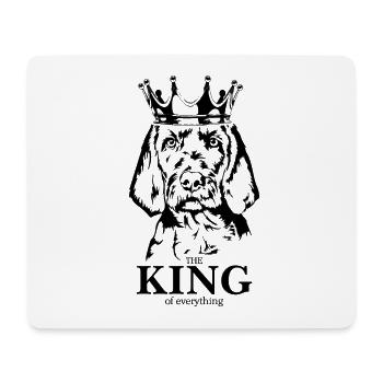 Vizsla à poil dur Roi de tout Chien Wilsigns - Tapis de souris (format paysage) - blanc - Devant