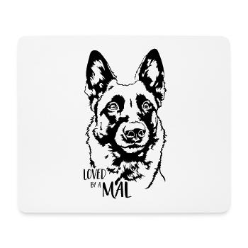 Aimé par un chien malinois Mal dire chiens Wilsigns - Tapis de souris (format paysage) - blanc - Devant
