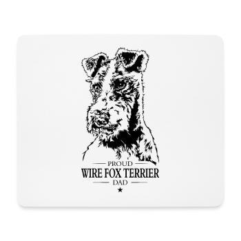 Wire Fox Terrier Dad Hunde Foxterrier Wilsigns - Mousepad (Querformat) - Weiß - Vorne