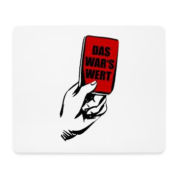 FUSSBALL ROTE KARTE FOUL PLATZVERWEIS FUßBALL - Mousepad (Querformat) - Weiß - Vorne