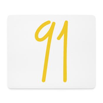 91 - Mousepad (Querformat) - Weiß - Vorne