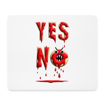 Donut für die fitness, Yes oder No. - Mousepad (Querformat) - Weiß - Vorne