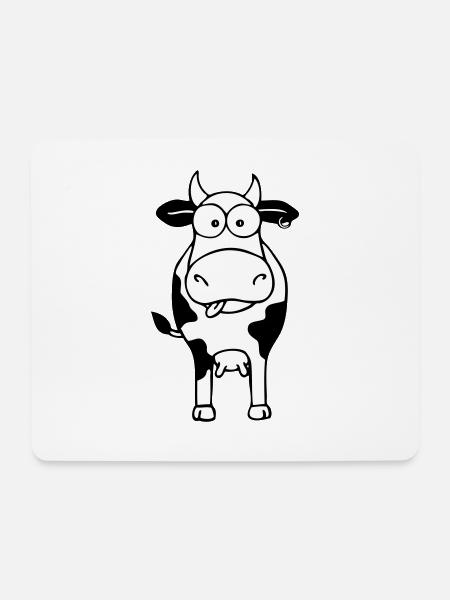 Cow white - Mouse Pad (horizontal) - white