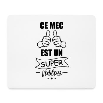 mec super vendeur,cadeau vendeurs,idée cadeau - Tapis de souris (format paysage) - blanc - Devant