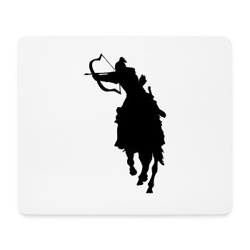Horseman with bow and arrow - Mouse Pad (horizontal) - white - Front
