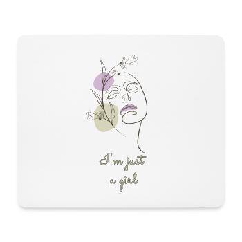 I'm just a girl - Mouse Pad (horizontal) - white - Front