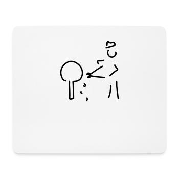 gärtner mit buchsbaum - Mousepad (Querformat) - Weiß - Vorne