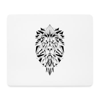Geometric Lion Head Chart - Mouse Pad (horizontal) - white - Front