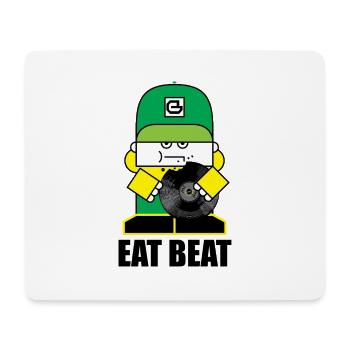 Eat Beat Vinyl Kid - Mousepad (Querformat) - Weiß - Vorne