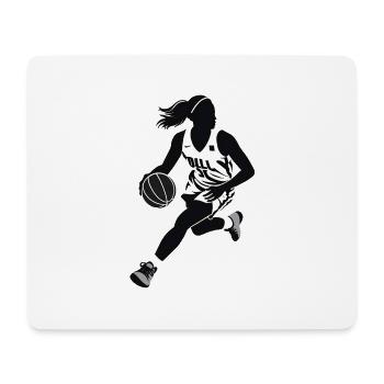 Illustration de joueur de basket-ball en noir et blanc - Tapis de souris (format paysage) - blanc - Devant