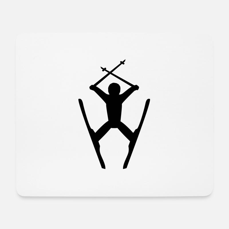 ski sprung - Mousepad (Querformat) - Weiß