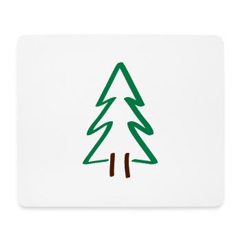 baum tanne weihnachten - Mousepad (Querformat) - Weiß - Vorne