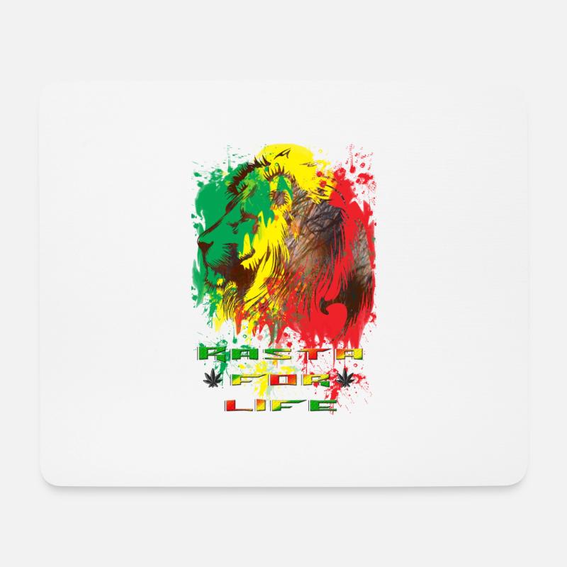 rasta for life.png - Mouse Pad (horizontal) - white