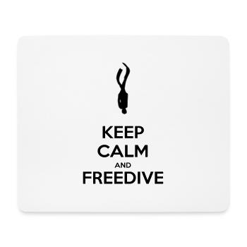 Keep calm and freedive - Tapis de souris (format paysage) - blanc - Devant