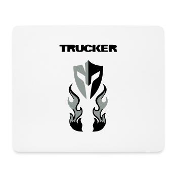 Trucker  Brust - Mousepad (Querformat) - Weiß - Vorne