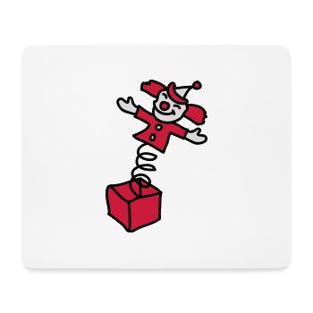 clown_aus_der_kiste_3c - Mouse Pad (horizontal) - white - Front