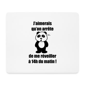 Pas du matin panda - Tapis de souris (format paysage) - blanc - Devant