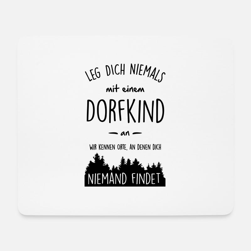 Dorfkind - Mousepad (Querformat) - Weiß