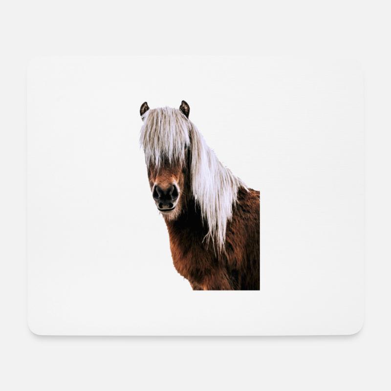 Pferd - Mousepad (Querformat) - Weiß