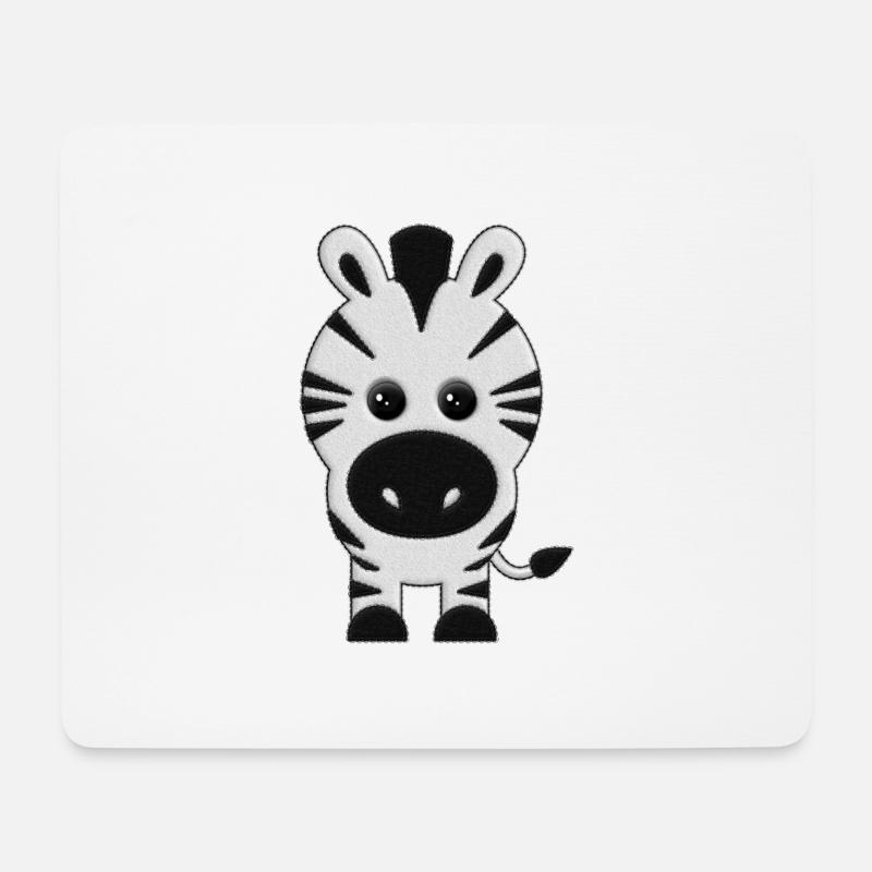 Stuffed zebra - Mouse Pad (horizontal) - white
