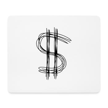 Dollarzeichen Dollar - Mousepad (Querformat) - Weiß - Vorne
