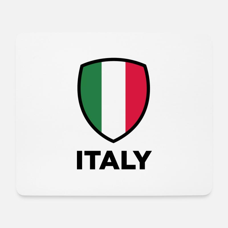 Nationalflagge von Italien - Mousepad (Querformat) - Weiß