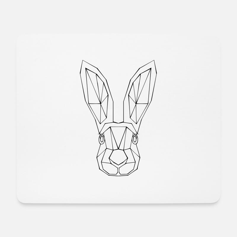 Hase - Mousepad (Querformat) - Weiß