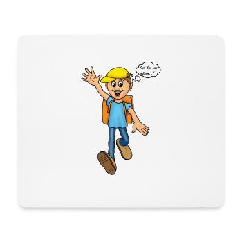 Schuljunge - Mousepad (Querformat) - Weiß - Vorne