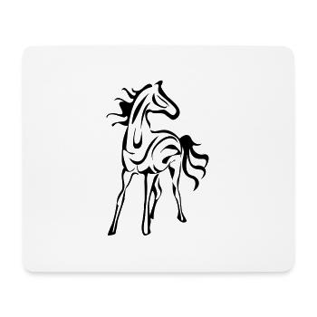 cheval-01 - Tapis de souris (format paysage) - blanc - Devant