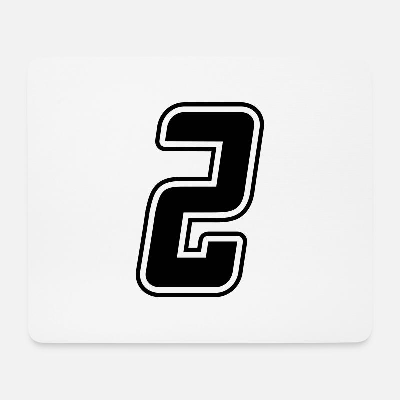 Startnummer 2 - Mousepad (Querformat) - Weiß