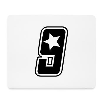 Number 9 - Mouse Pad (horizontal) - white - Front