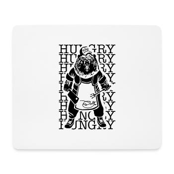Hungry Barbecue Bear - Tapis de souris (format paysage) - blanc - Devant