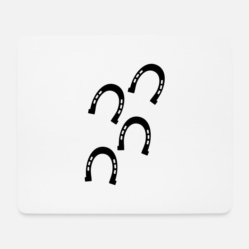 Pferden-Hufe - Mousepad (Querformat) - Weiß
